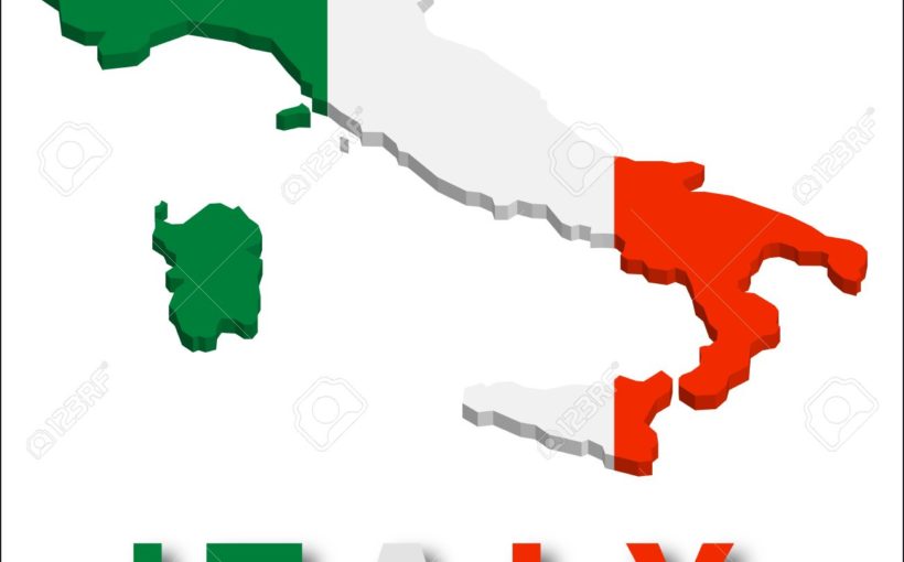 7265188-Italy-territory-with-flag-texture--Stock-Vector-map